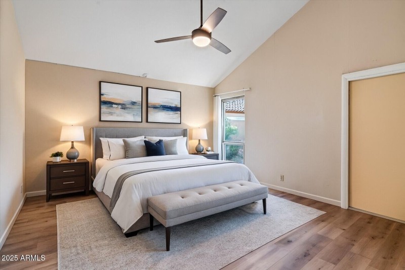 Virtually Staged Primary Bedroom