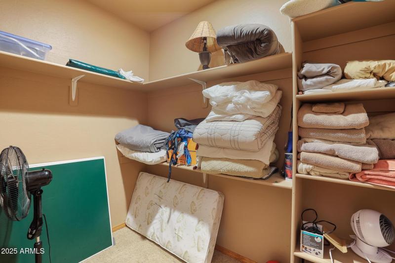Linen storage room