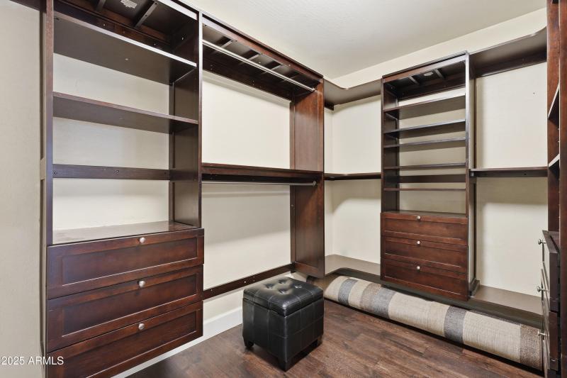 custom built closet owner's suite
