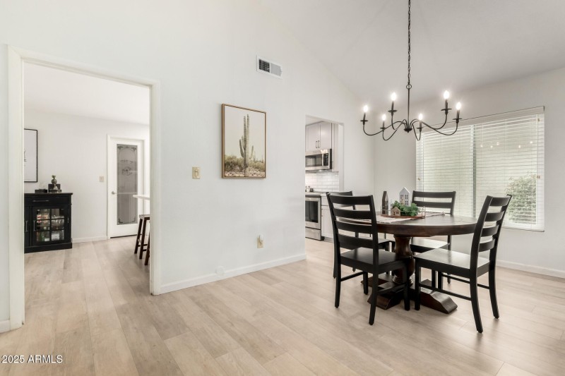 generous size dining room