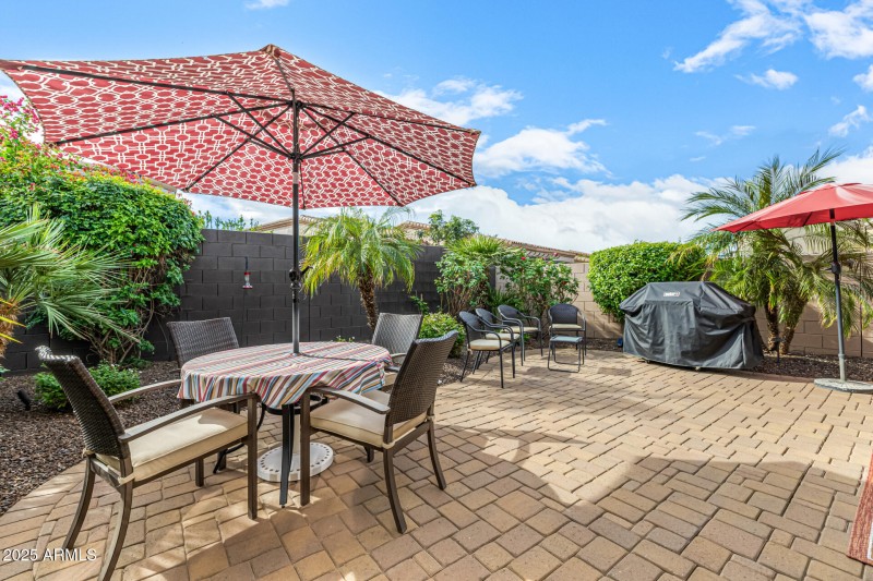 Spacious Pavered Backyard