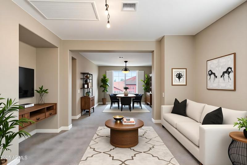 Upstairs Loft Media and Game Room Concep