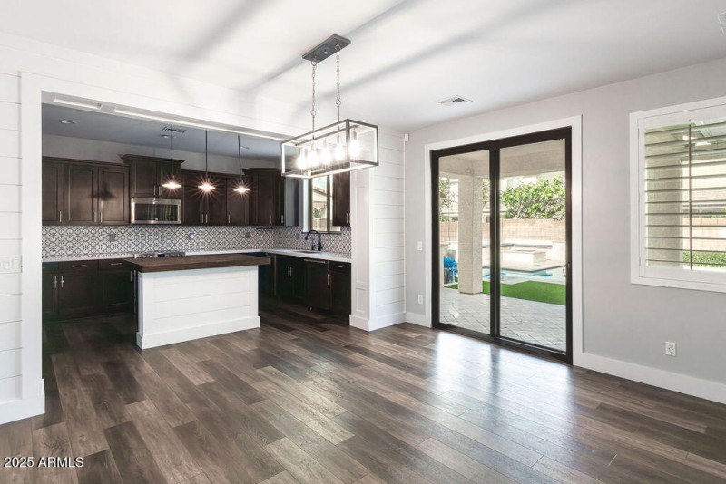 Living Room to Kitchen and Backyard