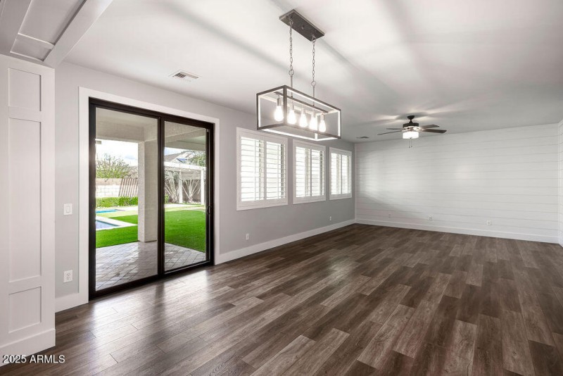 Living Room with Backyard Access