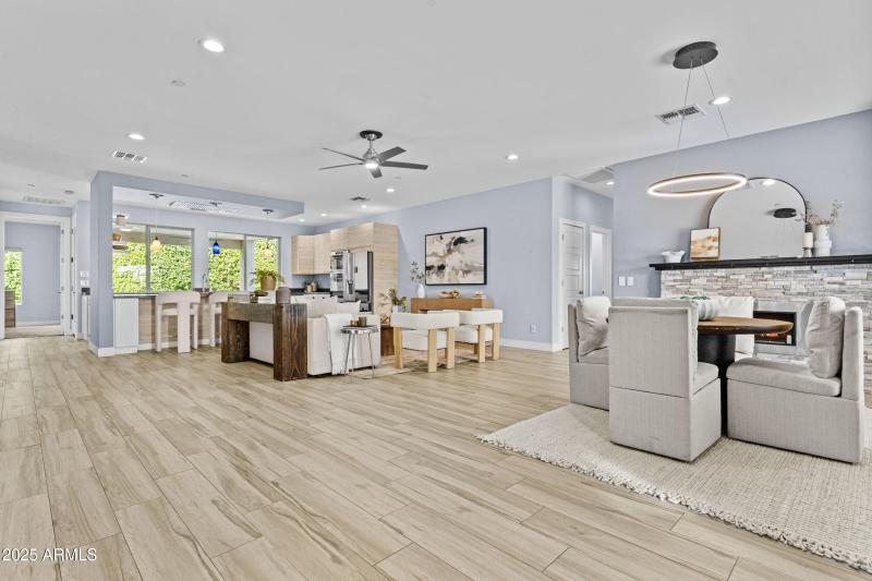 Living and Fireplace