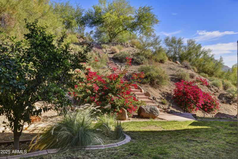 Yoga area at the top of the stairs