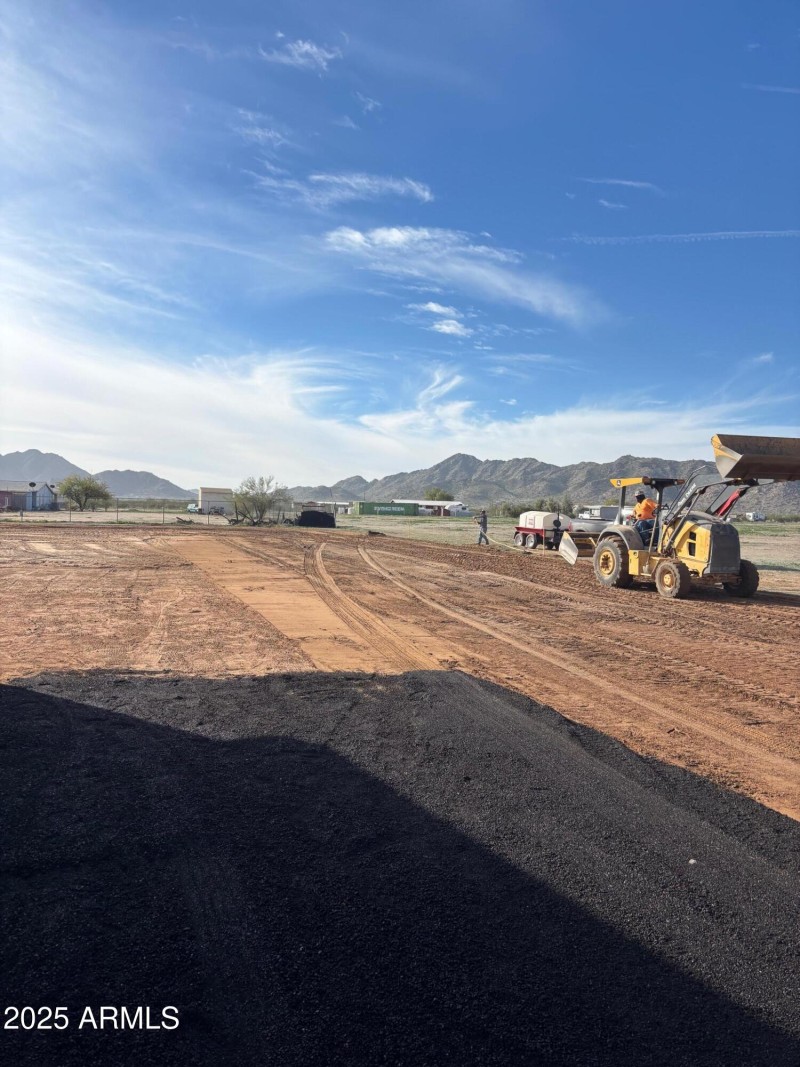 grading the back yard