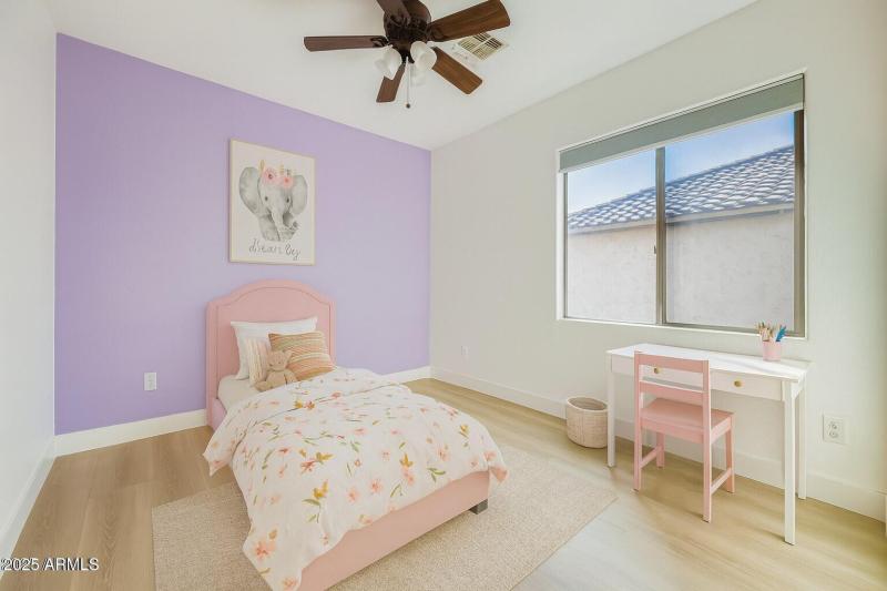 Girl's Bedroom Staged