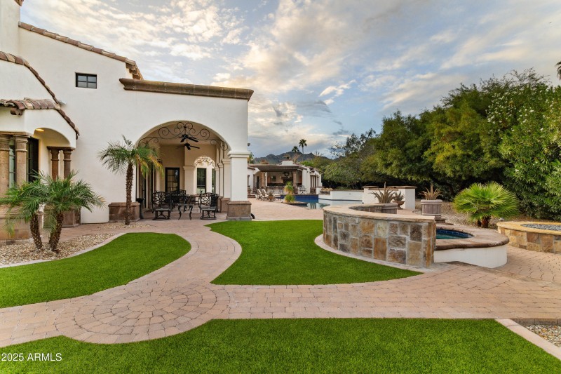 Backyard Hot Tub Area