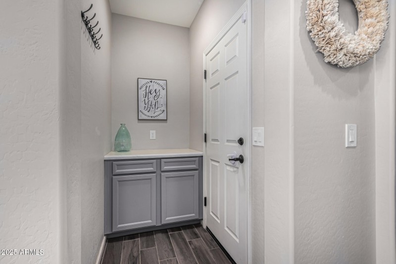 GARAGE ENTRY WITH CABINET KEY DROP