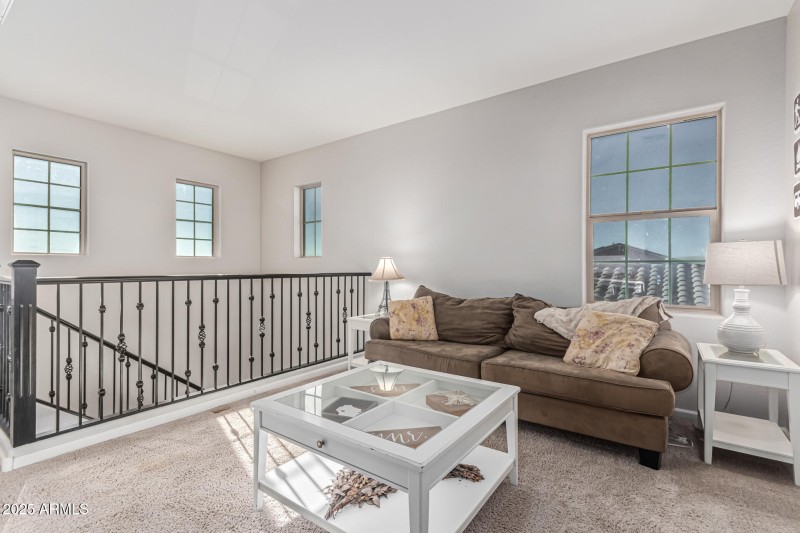 NATURAL LIGHT & WROUGHT IRON STAIR RAIL