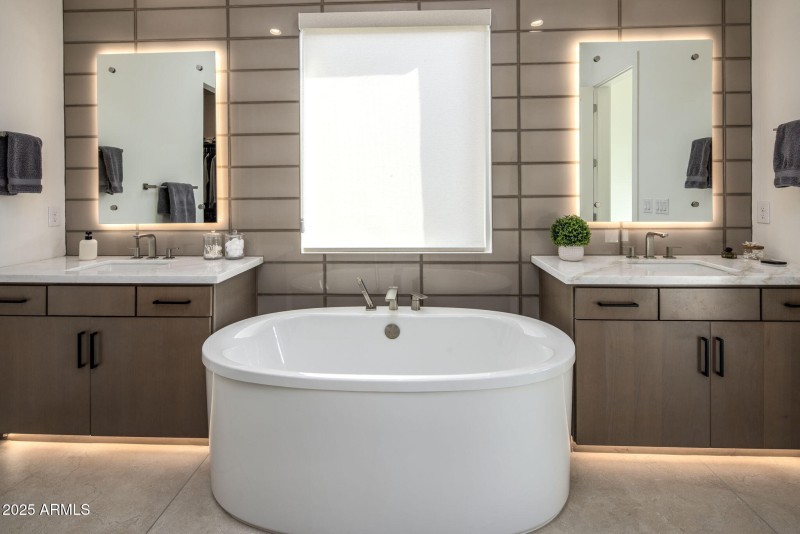 Primary Bath with Under Cabinet Lighting