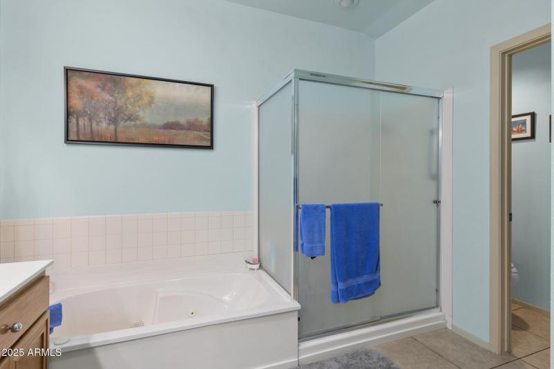 Jetted tub and shower