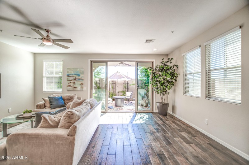 Oversized Patio Sliders on Great Room