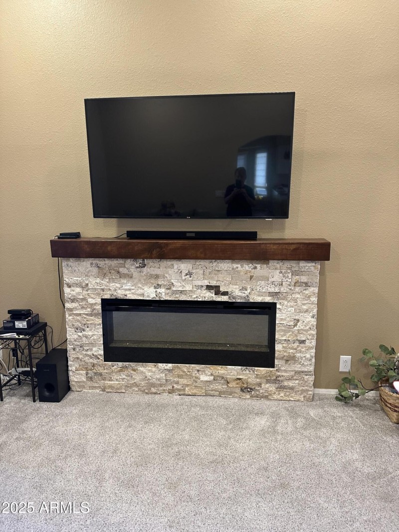 Fireplace in living room
