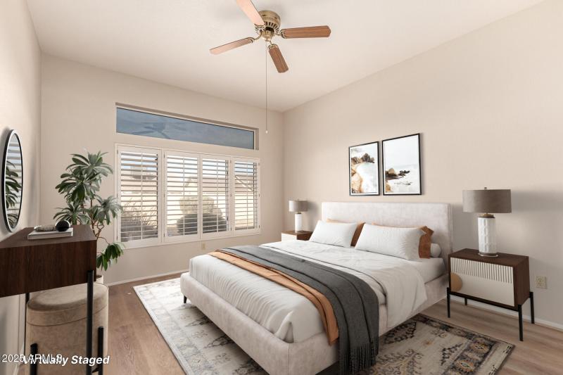 Virtually Staged Primary Bedroom