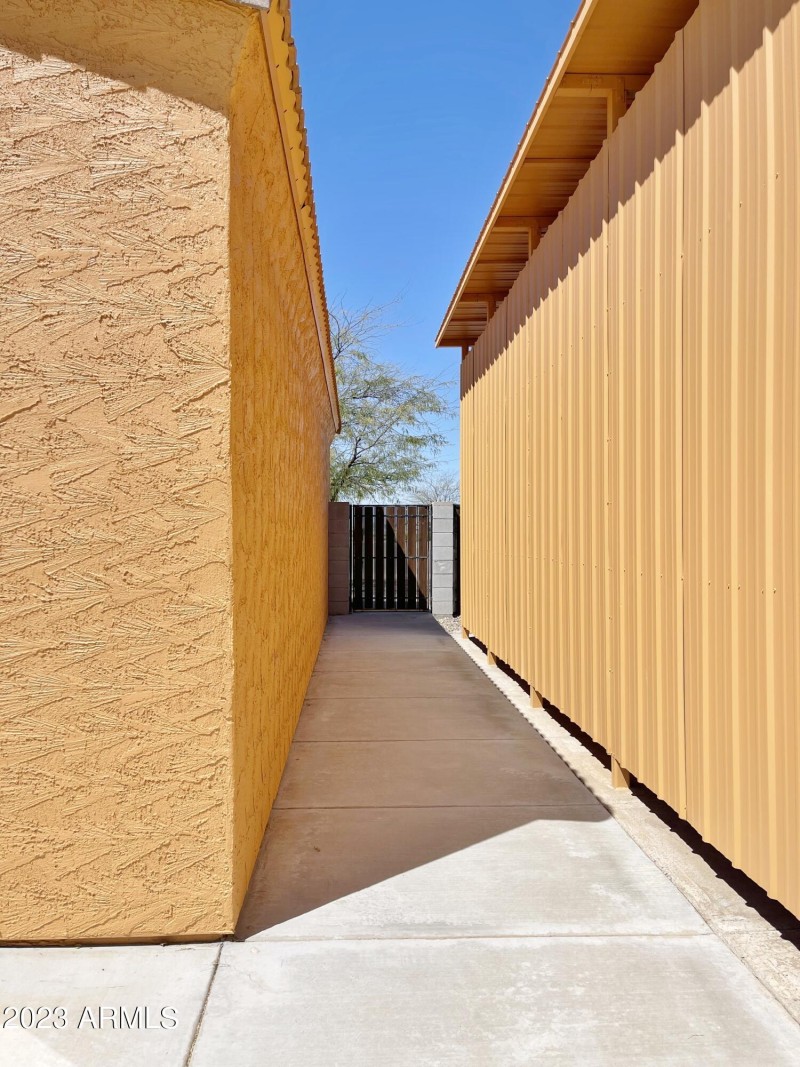 Paved walkway between home & RV parking