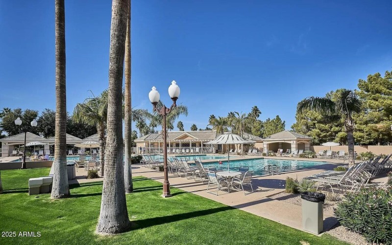 Oakwood Country Club pool with outdoor s