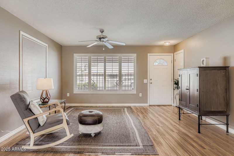 Living Room Upgraded Floor and Shutters