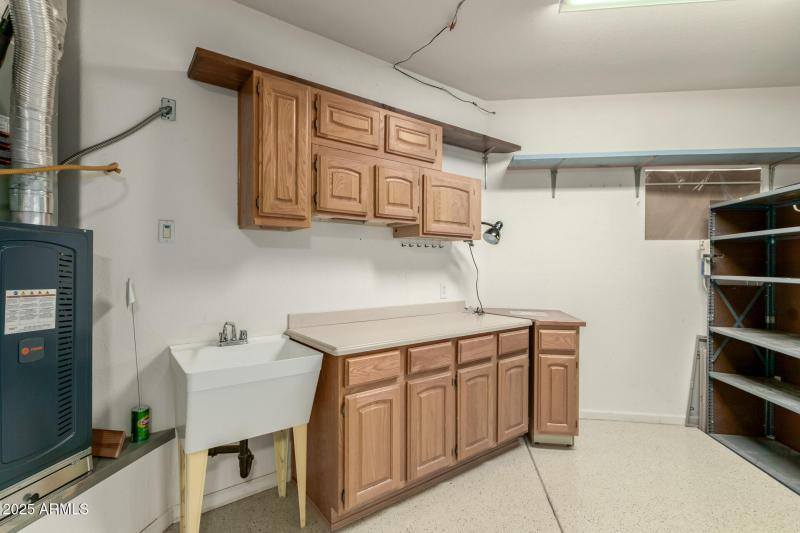 Gargage Cabs and Laundry Sink