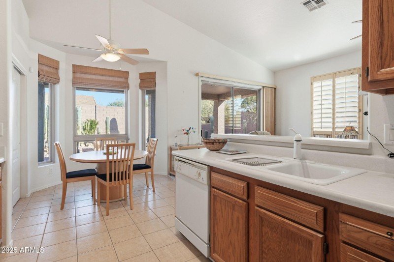 Kitchen w/view to backyard