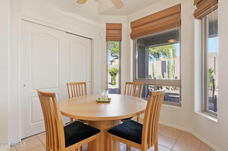 Dining w/custom shades