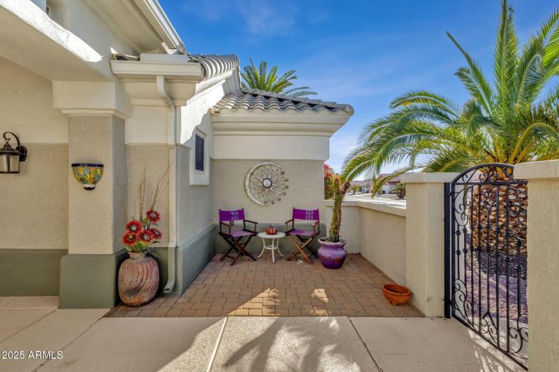 Gated Front Courtyard