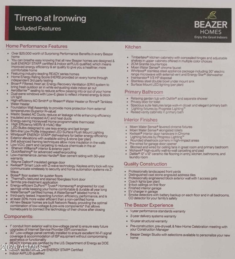 Beazer home info