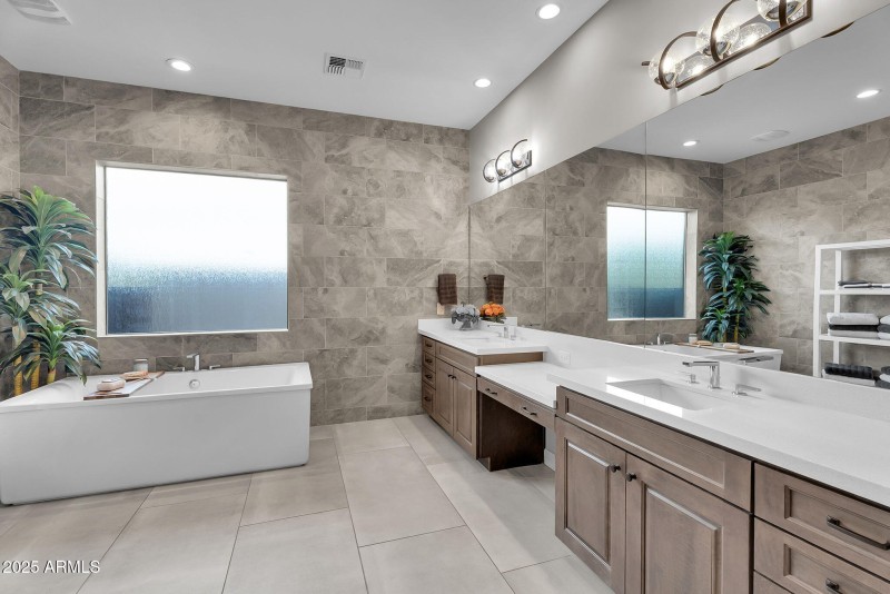 Spa-like primary bathroom