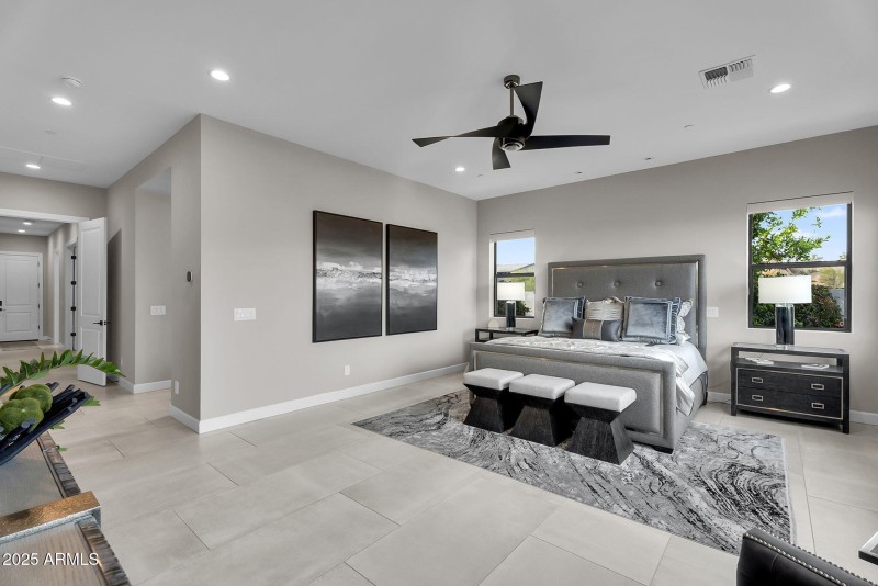 Spacious primary bedroom