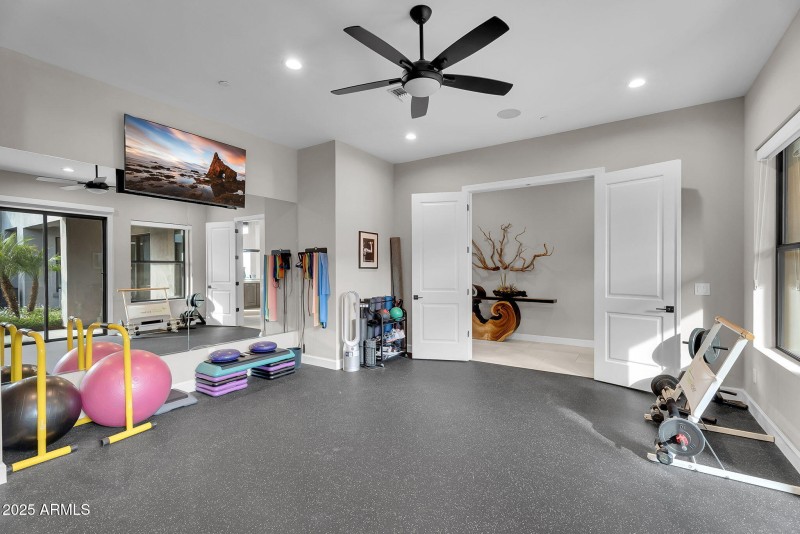 Large in-home gym