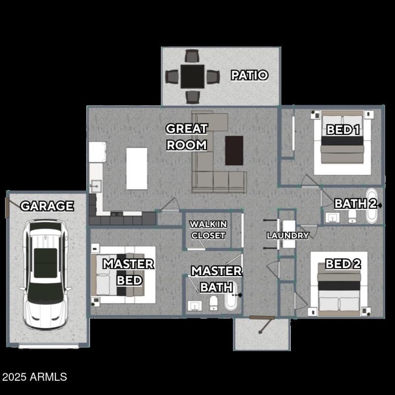 Cordes Lakes 1-Car Garage Floor Plan
