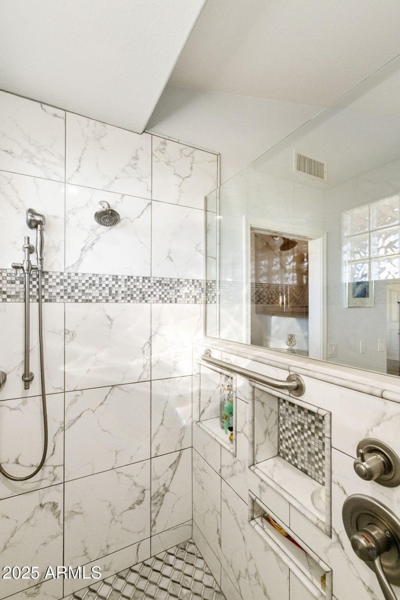 Primary walk-in shower