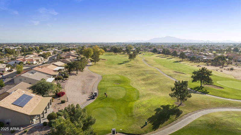 Aerial view - home along course