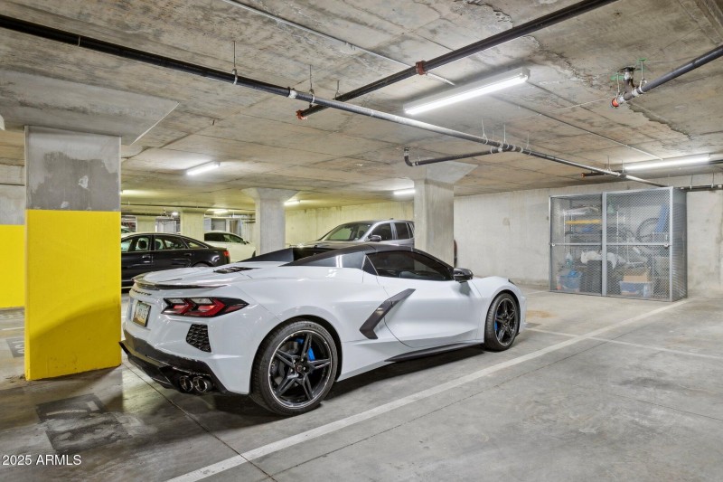 2 parking spaces & Storage