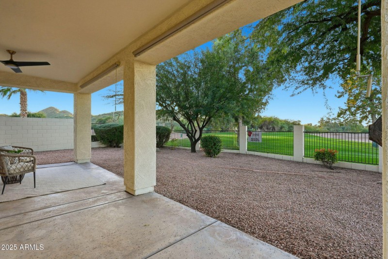 Expansive golf course view