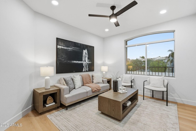 Loft area with views