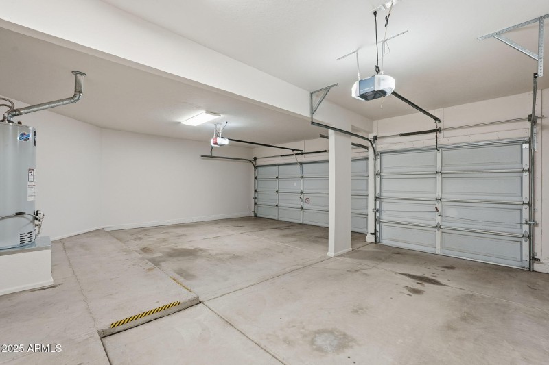 Expansive 3 car garage