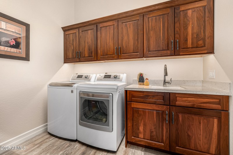 Under-counter LED lights in laundry