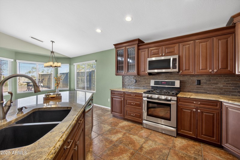 Beautiful wood cabinets