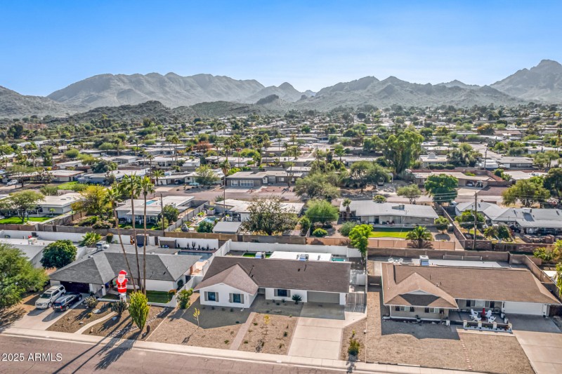 Aerial towards Phoenix Mountain Preserve