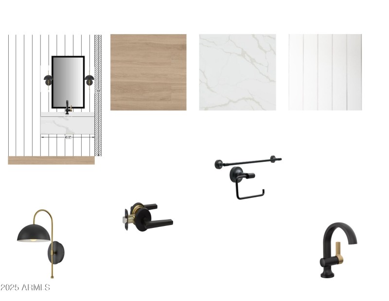 Powder Bathroom - fixed with sconces