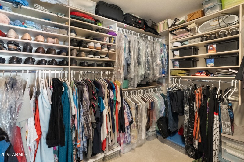 Primary closet has built in's