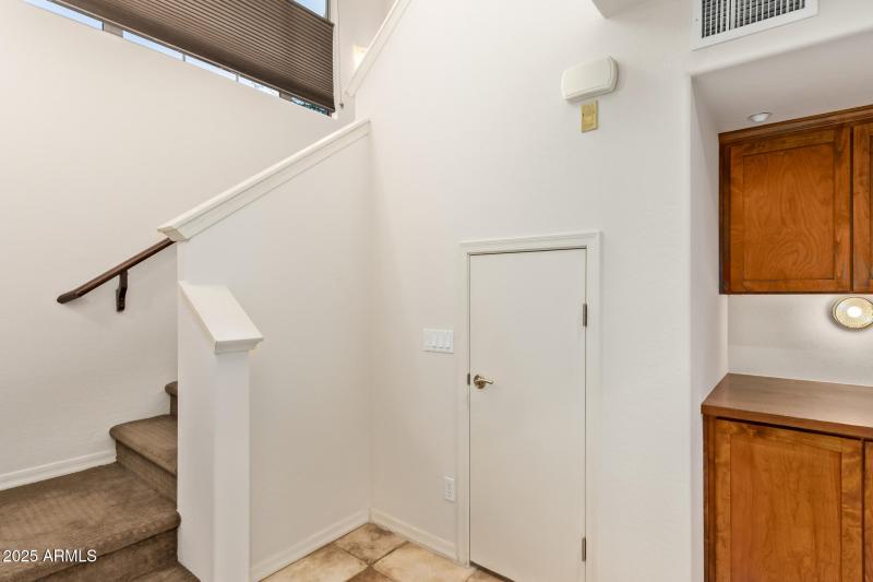 First floor storage and laundry