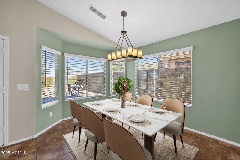 Staged Dining room