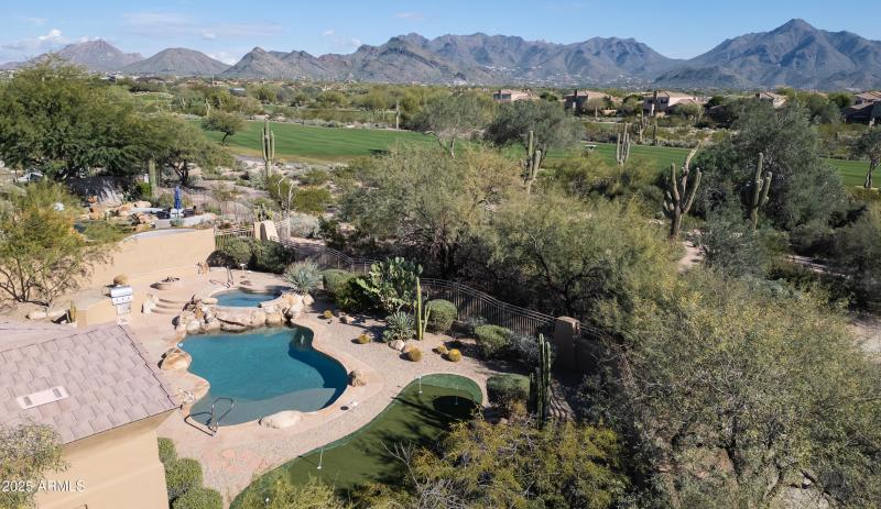 Aerial View of Rear Yard