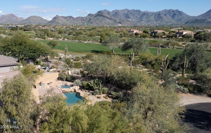 Aerial View of Rear Yard