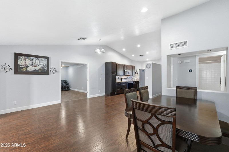 Light and bright with vaulted ceilings