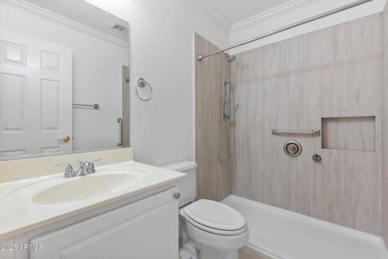 Hall bath with shower