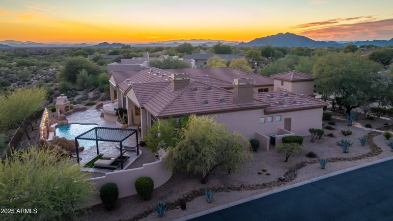 Aerial View At Twilight